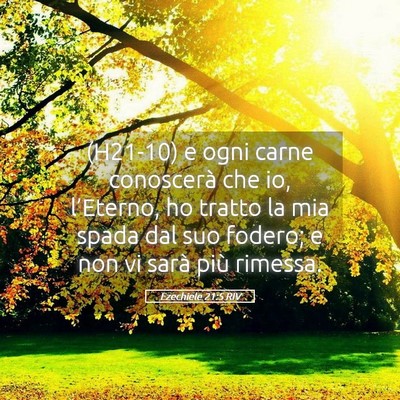 Picture 05 - Ezechiele 21:5 RIV - (H21-10) e ogni carne conoscerà che io, - Bible Verse Picture