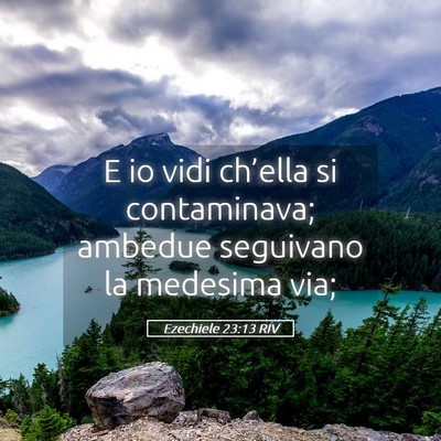 Picture 05 - Ezechiele 23:13 RIV - E io vidi ch’ella si contaminava; ambedue - Bible Verse Picture