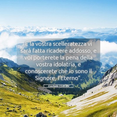 Picture 05 - Ezechiele 23:49 RIV - E la vostra scelleratezza vi sarà fatta ricadere - Bible Verse Picture