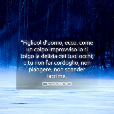Picture 05 - Ezechiele 24:16 RIV - “Figliuol d’uomo, ecco, come un colpo - Bible Verse Picture