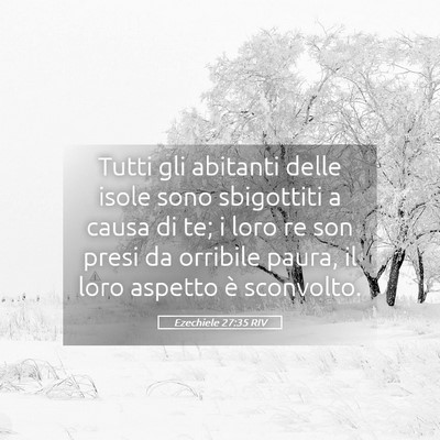 Picture 05 - Ezechiele 27:35 RIV - Tutti gli abitanti delle isole sono sbigottiti a - Bible Verse Picture