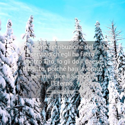 Picture 05 - Ezechiele 29:20 RIV - Come retribuzione del servizio ch’egli ha fatto - Bible Verse Picture