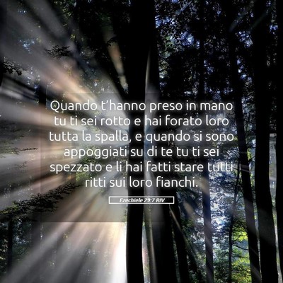 Picture 05 - Ezechiele 29:7 RIV - Quando t’hanno preso in mano tu ti sei rotto e - Bible Verse Picture