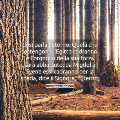 Picture 05 - Ezechiele 30:6 RIV - Così parla l’Eterno: Quelli che sostengono - Bible Verse Picture