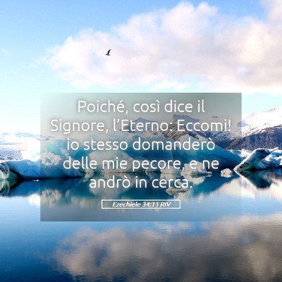 Picture 05 - Ezechiele 34:11 RIV - Poiché, così dice il Signore, l’Eterno: - Bible Verse Picture