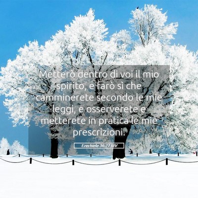 Picture 05 - Ezechiele 36:27 RIV - Metterò dentro di voi il mio spirito, e farò - Bible Verse Picture