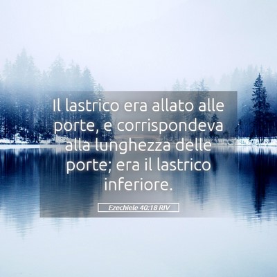 Picture 05 - Ezechiele 40:18 RIV - Il lastrico era allato alle porte, e - Bible Verse Picture