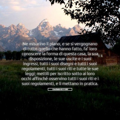 Picture 05 - Ezechiele 43:11 RIV - Ne misurino il piano, e se si vergognano di tutto - Bible Verse Picture