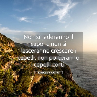 Picture 05 - Ezechiele 44:20 RIV - Non si raderanno il capo, e non si lasceranno - Bible Verse Picture