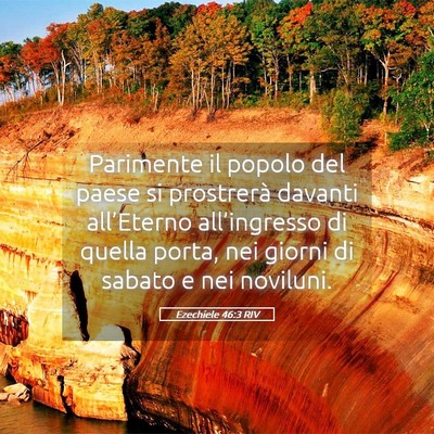 Picture 05 - Ezechiele 46:3 RIV - Parimente il popolo del paese si prostrerà - Bible Verse Picture
