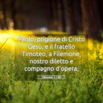 Picture 05 - Filemone 1:1 RIV - Paolo, prigione di Cristo Gesù, e il fratello - Bible Verse Picture