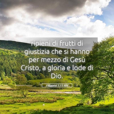 Picture 05 - Filippesi 1:11 RIV - ripieni di frutti di giustizia che si hanno per - Bible Verse Picture
