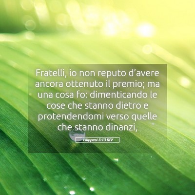 Picture 05 - Filippesi 3:13 RIV - Fratelli, io non reputo d’avere ancora ottenuto - Bible Verse Picture