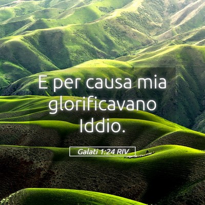 Picture 05 - Galati 1:24 RIV - E per causa mia glorificavano - Bible Verse Picture