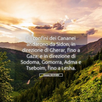 Picture 05 - Genesi 10:19 RIV - E i confini dei Cananei andarono da Sidon, in - Bible Verse Picture