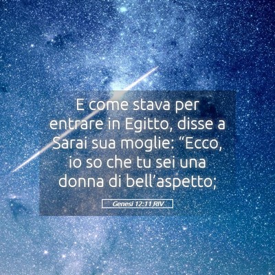 Picture 05 - Genesi 12:11 RIV - E come stava per entrare in Egitto, disse a Sarai - Bible Verse Picture