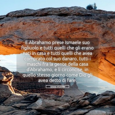 Picture 05 - Genesi 17:23 RIV - E Abrahamo prese Ismaele suo figliuolo e tutti - Bible Verse Picture