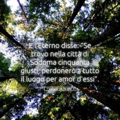 Picture 05 - Genesi 18:26 RIV - E l’Eterno disse: “Se trovo nella città di - Bible Verse Picture
