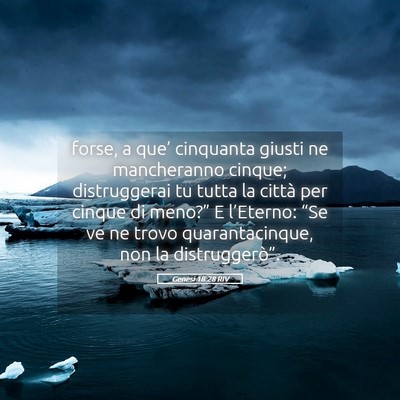 Picture 05 - Genesi 18:28 RIV - forse, a que’ cinquanta giusti ne mancheranno - Bible Verse Picture