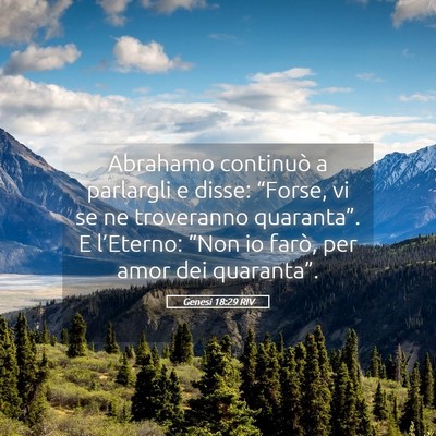 Picture 05 - Genesi 18:29 RIV - Abrahamo continuò a parlargli e disse: “Forse, - Bible Verse Picture