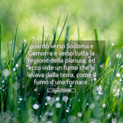 Picture 05 - Genesi 19:28 RIV - guardò verso Sodoma e Gomorra e verso tutta la - Bible Verse Picture
