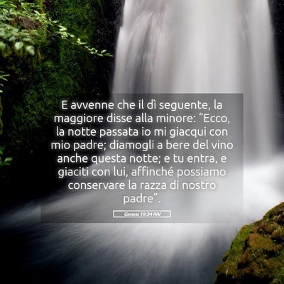 Picture 05 - Genesi 19:34 RIV - E avvenne che il dì seguente, la maggiore disse - Bible Verse Picture