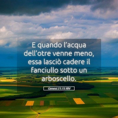 Picture 05 - Genesi 21:15 RIV - E quando l’acqua dell’otre venne meno, essa - Bible Verse Picture