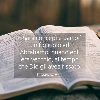 Picture 05 - Genesi 21:2 RIV - E Sara concepì e partorì un figliuolo ad - Bible Verse Picture