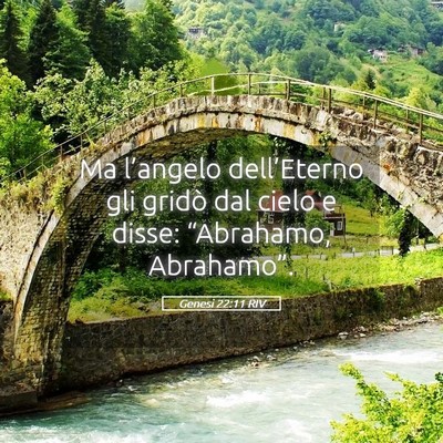 Picture 05 - Genesi 22:11 RIV - Ma l’angelo dell’Eterno gli gridò dal cielo - Bible Verse Picture