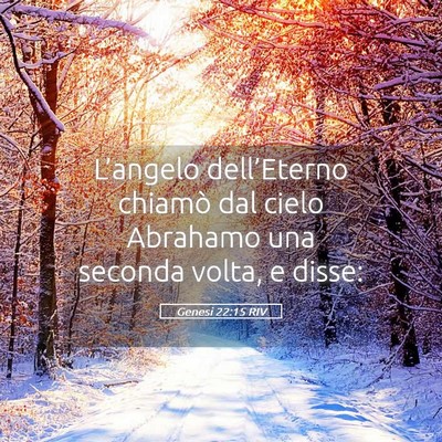 Picture 05 - Genesi 22:15 RIV - L’angelo dell’Eterno chiamò dal cielo - Bible Verse Picture