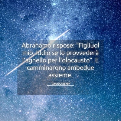 Picture 05 - Genesi 22:8 RIV - Abrahamo rispose: “Figliuol mio, Iddio se lo - Bible Verse Picture
