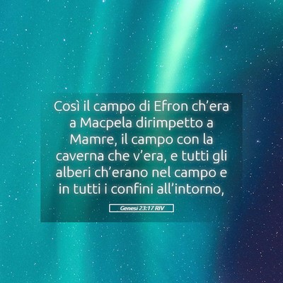 Picture 05 - Genesi 23:17 RIV - Così il campo di Efron ch’era a Macpela - Bible Verse Picture