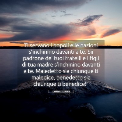 Picture 05 - Genesi 27:29 RIV - Ti servano i popoli e le nazioni s’inchinino - Bible Verse Picture