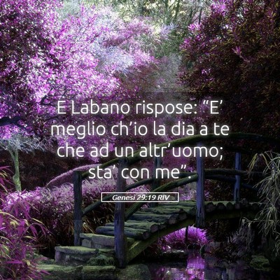 Picture 05 - Genesi 29:19 RIV - E Labano rispose: “E’ meglio ch’io la dia a - Bible Verse Picture