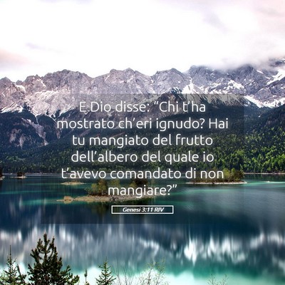 Picture 05 - Genesi 3:11 RIV - E Dio disse: “Chi t’ha mostrato ch’eri - Bible Verse Picture