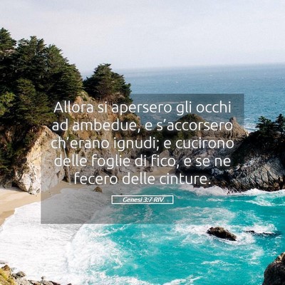 Picture 05 - Genesi 3:7 RIV - Allora si apersero gli occhi ad ambedue, e - Bible Verse Picture