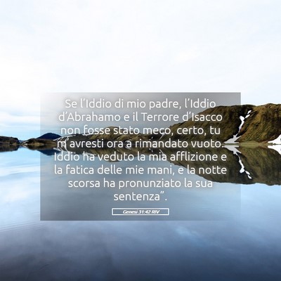 Picture 05 - Genesi 31:42 RIV - Se l’Iddio di mio padre, l’Iddio d’Abrahamo - Bible Verse Picture