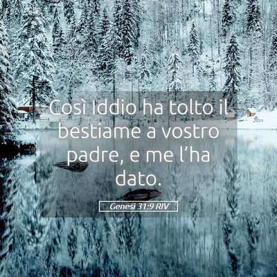 Picture 05 - Genesi 31:9 RIV - Così Iddio ha tolto il bestiame a vostro padre, - Bible Verse Picture