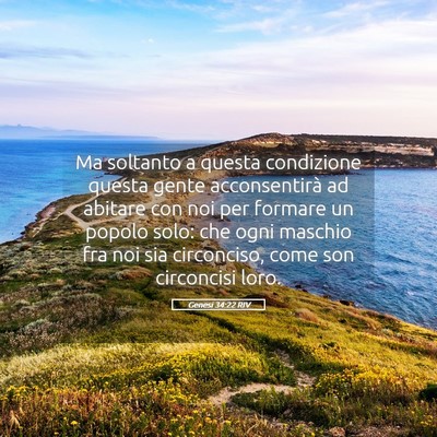 Picture 05 - Genesi 34:22 RIV - Ma soltanto a questa condizione questa gente - Bible Verse Picture