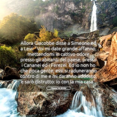 Picture 05 - Genesi 34:30 RIV - Allora Giacobbe disse a Simeone ed a Levi: “Voi - Bible Verse Picture