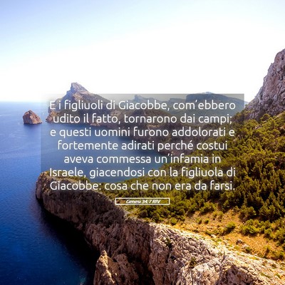 Picture 05 - Genesi 34:7 RIV - E i figliuoli di Giacobbe, com’ebbero udito il - Bible Verse Picture