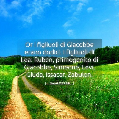 Picture 05 - Genesi 35:23 RIV - Or i figliuoli di Giacobbe erano dodici. I - Bible Verse Picture
