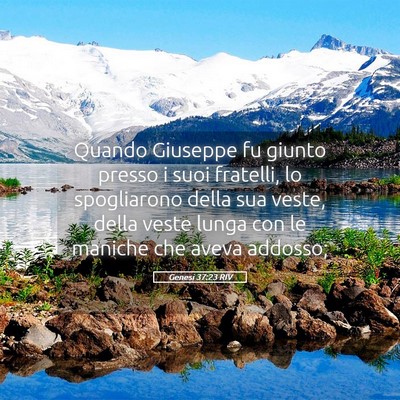 Picture 05 - Genesi 37:23 RIV - Quando Giuseppe fu giunto presso i suoi fratelli, - Bible Verse Picture