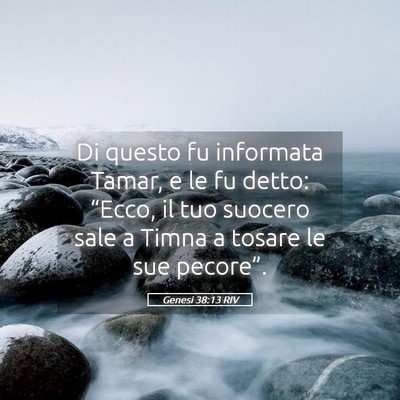 Picture 05 - Genesi 38:13 RIV - Di questo fu informata Tamar, e le fu detto: - Bible Verse Picture