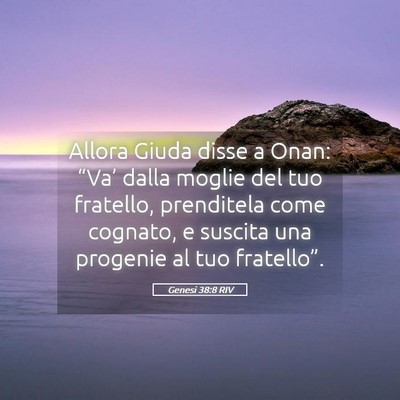Picture 05 - Genesi 38:8 RIV - Allora Giuda disse a Onan: “Va’ dalla moglie - Bible Verse Picture