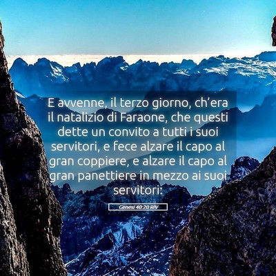 Picture 05 - Genesi 40:20 RIV - E avvenne, il terzo giorno, ch’era il natalizio - Bible Verse Picture