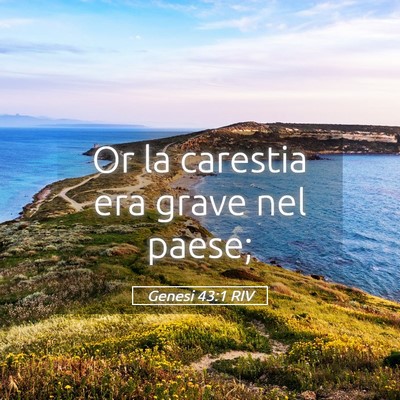 Picture 05 - Genesi 43:1 RIV - Or la carestia era grave nel - Bible Verse Picture