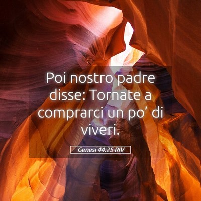 Picture 05 - Genesi 44:25 RIV - Poi nostro padre disse: Tornate a comprarci un - Bible Verse Picture