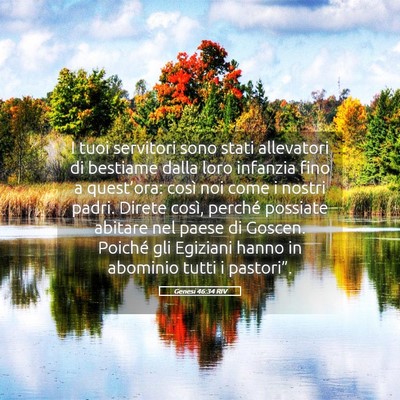 Picture 05 - Genesi 46:34 RIV - I tuoi servitori sono stati allevatori di - Bible Verse Picture
