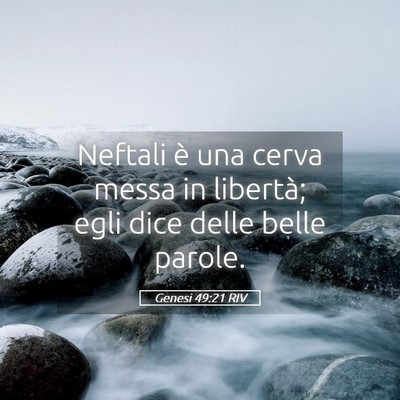 Picture 05 - Genesi 49:21 RIV - Neftali è una cerva messa in libertà; egli dice - Bible Verse Picture